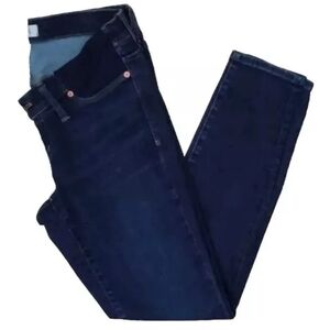 Madewell Maternity Skinny Jeans Womens 28 Dark Wash Denim Stretch Side Panels